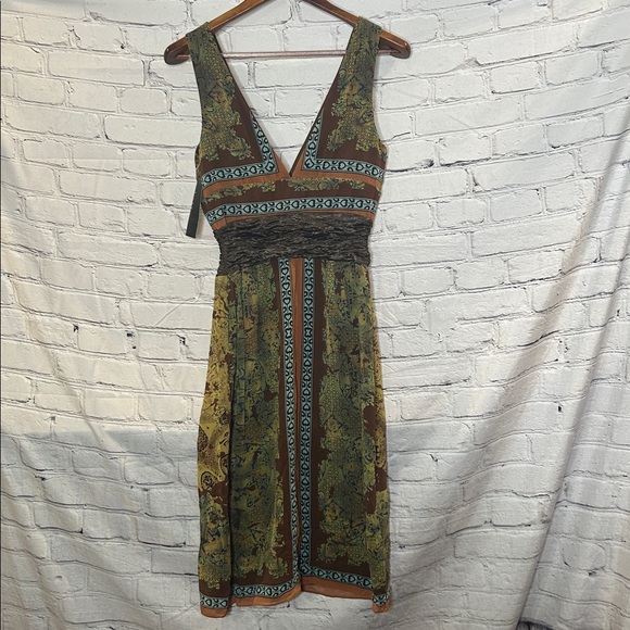 Nicole Miller Silk Bohemian V-Neck Sleeveless Dress Size 6 Brand New W/Tags - Picture 2 of 11